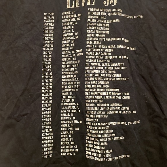 Nurvana Vintage In Utero Live 93' Concert tour dates Black Tee XL - Picture 5 of 6